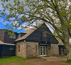 Exterior view of Big Meadows Lodge in Shenandoah National Park